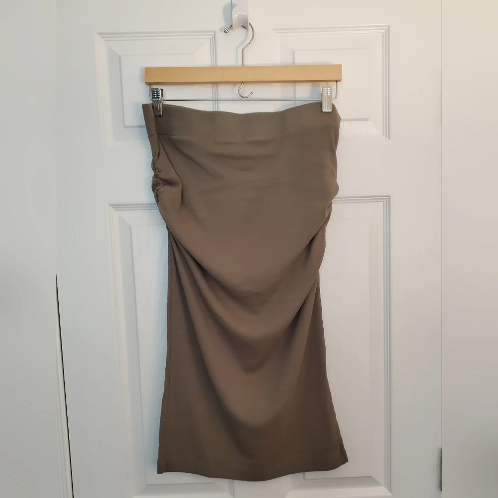 Michael Stars Rae Ribbed Skirt With Side Slit - Picture 2 of 6